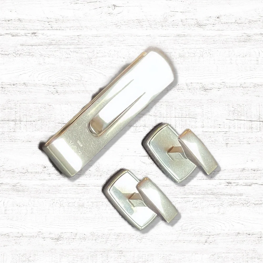 Emporio Armani Stainless Steel Men's Cufflinks and Tie Bar